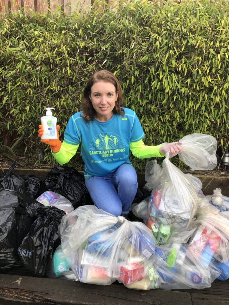 Sanctuary Runners gather hundreds of handwashing products for people in Direct Provision and Emergency Accommodation