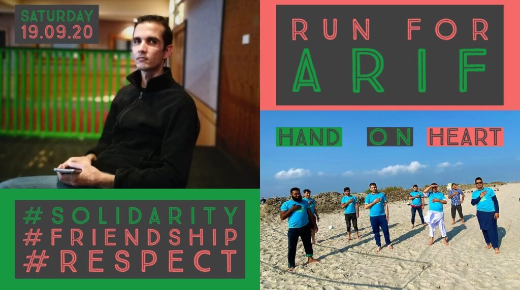 #RunForArif – Virtual Sanctuary Runners’ Memorial Event, Saturday, September 19th