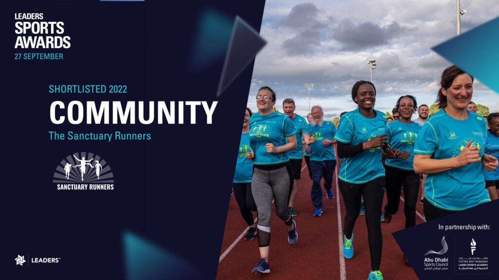 The Sanctuary Runners take on the Gunners and Team GB for top international Sports Leadership Award