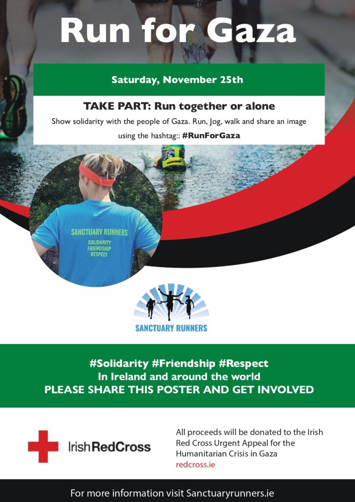 Sanctuary Runners to hold a national ‘Run For Gaza’ amid humanitarian crisis