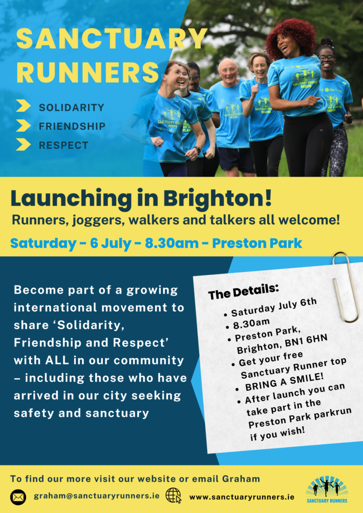 Sanctuary Runners to launch in Brighton this Saturday!